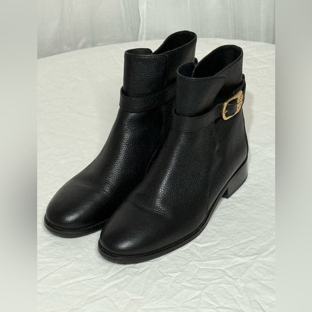 Tory Burch Black Brooke Pebbled Leather Bootie